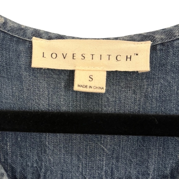 Lovestitch Women's Pintuck Denim Tunic Dress 100% Tencel Size S - Picture 4 of 5